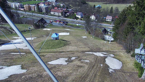 Skiareál Karolinka  - Spodní část sjezdovky skiareálu Karolinka - 12.4.2023 v 15:02
