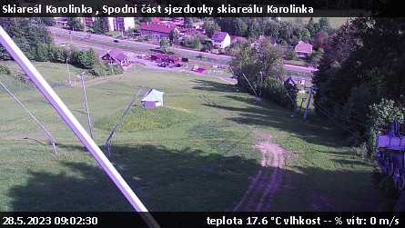 Skiareál Karolinka  - Spodní část sjezdovky skiareálu Karolinka - 28.5.2023 v 09:02