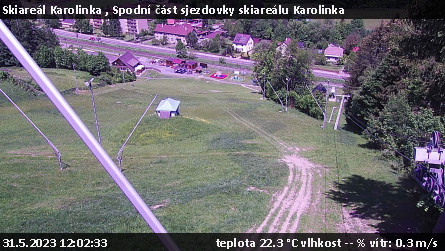 Skiareál Karolinka  - Spodní část sjezdovky skiareálu Karolinka - 31.5.2023 v 12:02