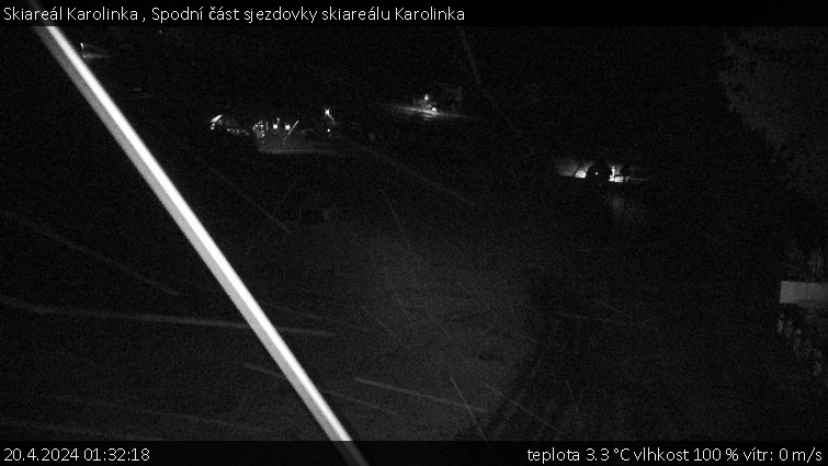Skiareál Karolinka  - Spodní část sjezdovky skiareálu Karolinka - 20.4.2024 v 01:32