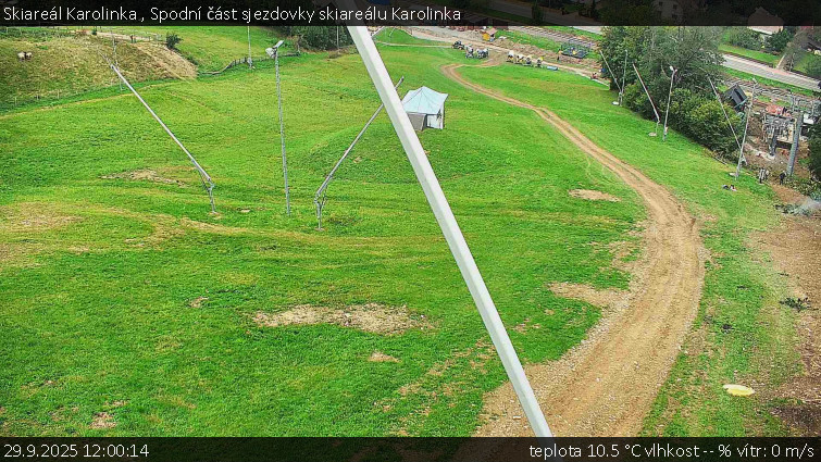 Skiareál Karolinka - Spodní část sjezdovky skiareálu Karolinka - 29.9.2025 v 12:00 Skiareál Karolinka - Spodní část sjezdovky skiareálu Karolinka - 29.9.2025 v 12:00