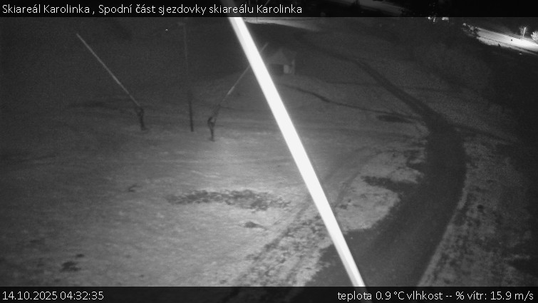 Skiareál Karolinka - Spodní část sjezdovky skiareálu Karolinka - 14.10.2025 v 04:32 Skiareál Karolinka - Spodní část sjezdovky skiareálu Karolinka - 14.10.2025 v 04:32