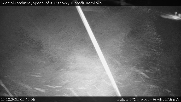 Skiareál Karolinka - Spodní část sjezdovky skiareálu Karolinka - 15.10.2025 v 05:46 Skiareál Karolinka - Spodní část sjezdovky skiareálu Karolinka - 15.10.2025 v 05:46