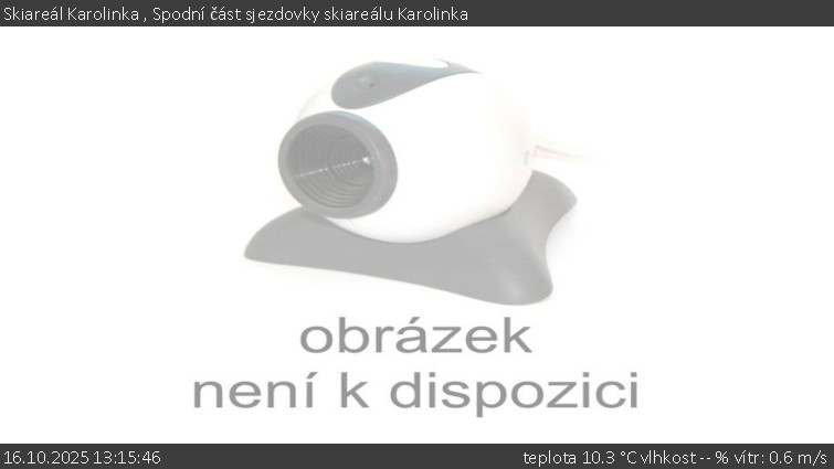 Skiareál Karolinka - Spodní část sjezdovky skiareálu Karolinka - 16.10.2025 v 13:15 Skiareál Karolinka - Spodní část sjezdovky skiareálu Karolinka - 16.10.2025 v 13:15