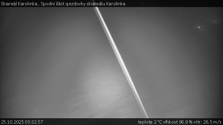 Skiareál Karolinka  - Spodní část sjezdovky skiareálu Karolinka - 25.10.2025 v 03:32 Skiareál Karolinka  - Spodní část sjezdovky skiareálu Karolinka - 25.10.2025 v 03:32