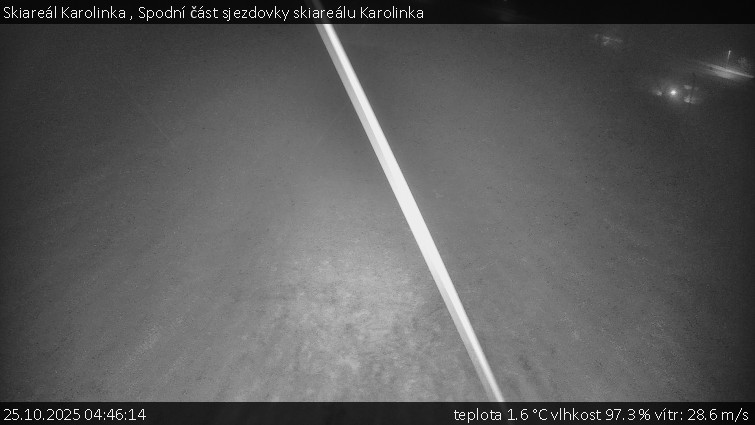 Skiareál Karolinka  - Spodní část sjezdovky skiareálu Karolinka - 25.10.2025 v 04:46 Skiareál Karolinka  - Spodní část sjezdovky skiareálu Karolinka - 25.10.2025 v 04:46