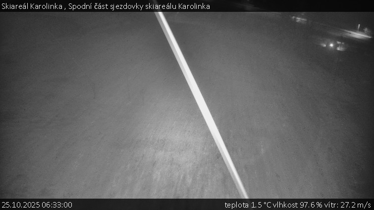 Skiareál Karolinka  - Spodní část sjezdovky skiareálu Karolinka - 25.10.2025 v 06:33 Skiareál Karolinka  - Spodní část sjezdovky skiareálu Karolinka - 25.10.2025 v 06:33