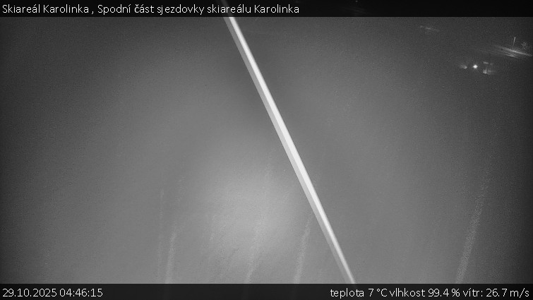 Skiareál Karolinka  - Spodní část sjezdovky skiareálu Karolinka - 29.10.2025 v 04:46 Skiareál Karolinka  - Spodní část sjezdovky skiareálu Karolinka - 29.10.2025 v 04:46