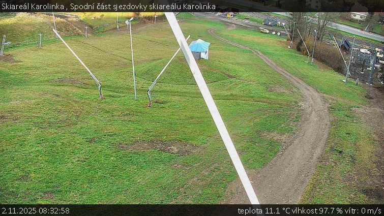 Skiareál Karolinka - Spodní část sjezdovky skiareálu Karolinka - 2.11.2025 v 08:32 Skiareál Karolinka - Spodní část sjezdovky skiareálu Karolinka - 2.11.2025 v 08:32