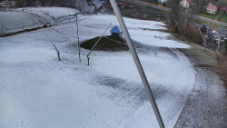 Spodní část sjezdovky skiareálu Karolinka