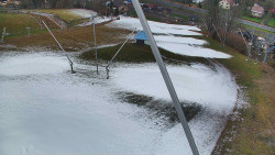 Spodní část sjezdovky skiareálu Karolinka