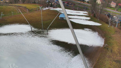 Spodní část sjezdovky skiareálu Karolinka