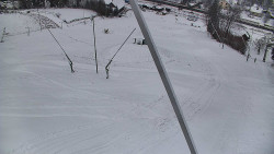 Spodní část sjezdovky skiareálu Karolinka