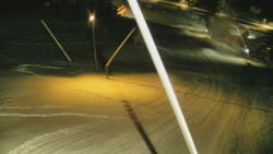 Spodní část sjezdovky skiareálu Karolinka