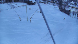 Spodní část sjezdovky skiareálu Karolinka