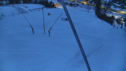 Spodní část sjezdovky skiareálu Karolinka