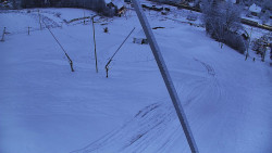 Spodní část sjezdovky skiareálu Karolinka