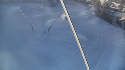 Spodní část sjezdovky skiareálu Karolinka