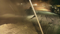 Spodní část sjezdovky skiareálu Karolinka