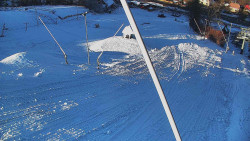 Spodní část sjezdovky skiareálu Karolinka