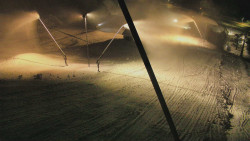 Spodní část sjezdovky skiareálu Karolinka