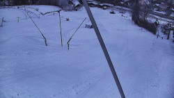 Spodní část sjezdovky skiareálu Karolinka