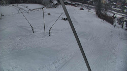 Spodní část sjezdovky skiareálu Karolinka