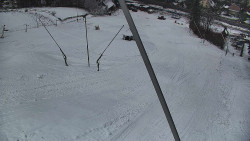 Spodní část sjezdovky skiareálu Karolinka