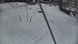 Spodní část sjezdovky skiareálu Karolinka