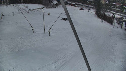 Spodní část sjezdovky skiareálu Karolinka