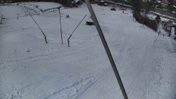 Spodní část sjezdovky skiareálu Karolinka