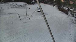 Spodní část sjezdovky skiareálu Karolinka