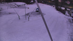 Spodní část sjezdovky skiareálu Karolinka