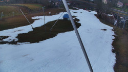 Spodní část sjezdovky skiareálu Karolinka