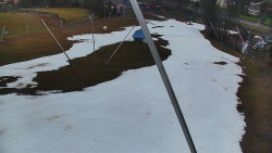 Spodní část sjezdovky skiareálu Karolinka