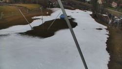 Spodní část sjezdovky skiareálu Karolinka