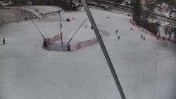 Spodní část sjezdovky skiareálu Karolinka