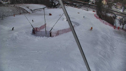 Spodní část sjezdovky skiareálu Karolinka