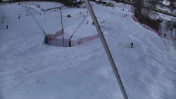 Spodní část sjezdovky skiareálu Karolinka