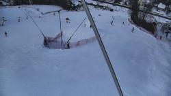 Spodní část sjezdovky skiareálu Karolinka