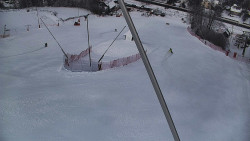 Spodní část sjezdovky skiareálu Karolinka