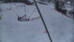 Spodní část sjezdovky skiareálu Karolinka