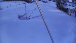 Spodní část sjezdovky skiareálu Karolinka