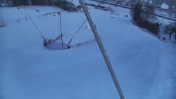 Spodní část sjezdovky skiareálu Karolinka