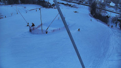 Spodní část sjezdovky skiareálu Karolinka