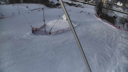 Spodní část sjezdovky skiareálu Karolinka