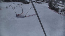 Spodní část sjezdovky skiareálu Karolinka