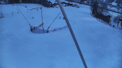 Spodní část sjezdovky skiareálu Karolinka