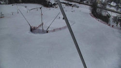 Spodní část sjezdovky skiareálu Karolinka