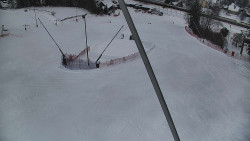 Spodní část sjezdovky skiareálu Karolinka